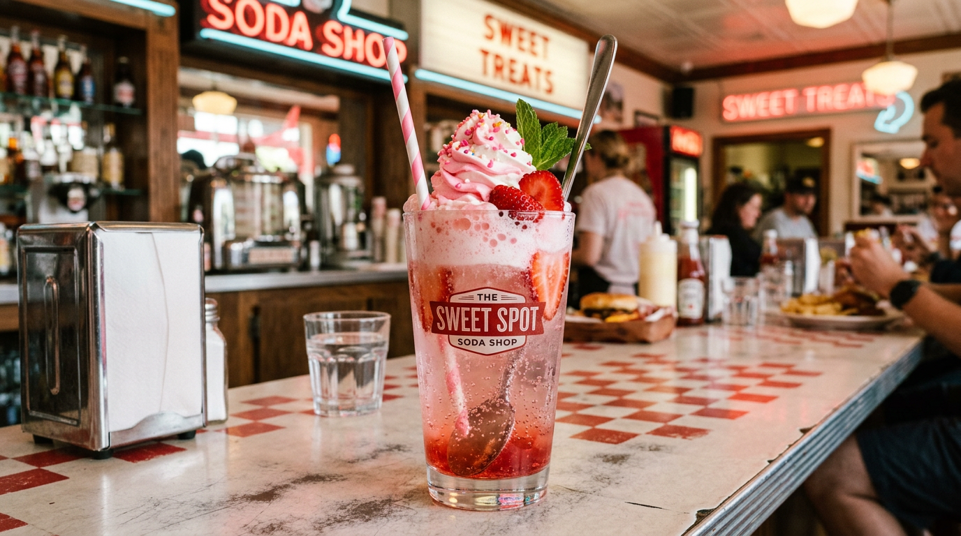 Strawberry Fizz cream soda