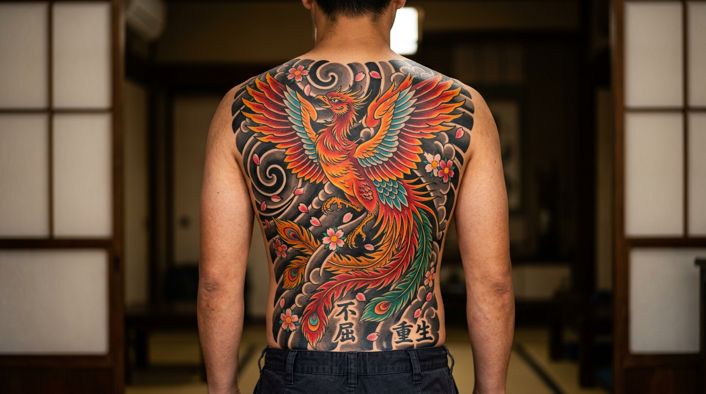 Hou-ou phoenix tattoo