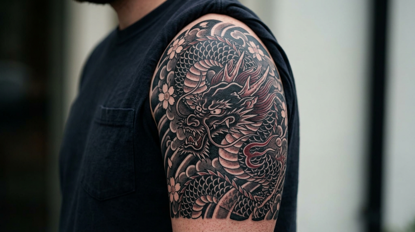 Japanese dragon irezumi tattoo