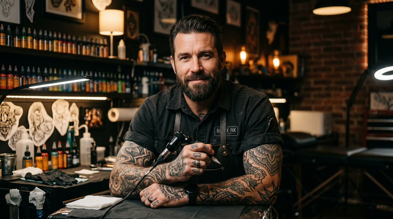 Tattoo artist portrait