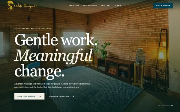 InNate Bodywork website homepage