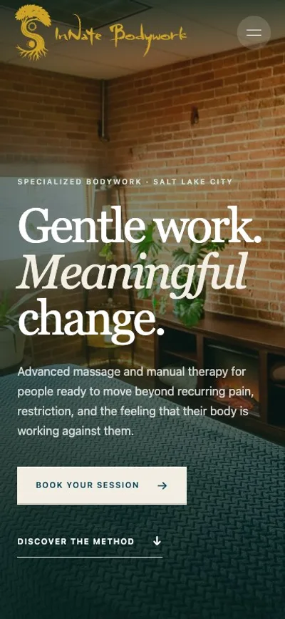 InNate Bodywork mobile site