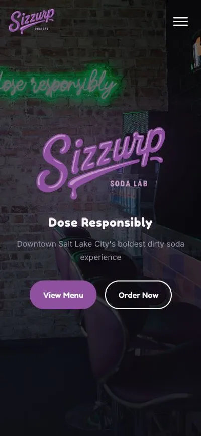 Sizzurp Soda Lab mobile site